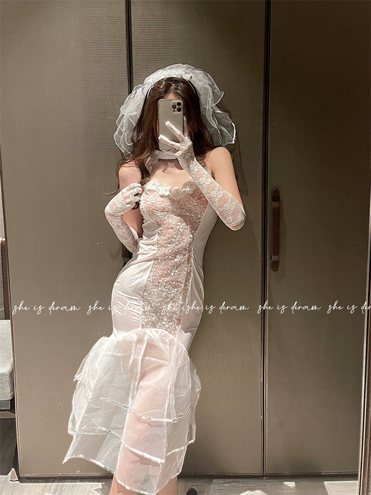 Plus Qunque Sexy Women Bride C - Lace Bralette Set recensione e prezzo
